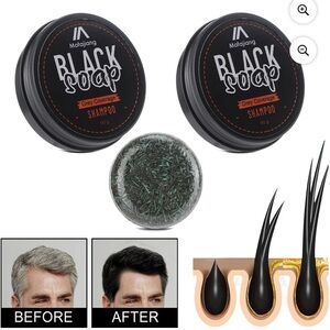 Brown Hair Reverse Gray Natural Hair Grey Coverage Bar Shampoo Soap‎